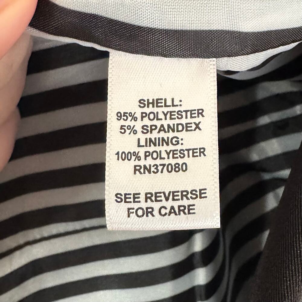 Cato Black Women’s Blazer with Striped Lining in Size XL - Picture 3 of 5